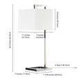 thumbnail image 6 of Evelyn&Zoe Grayson 26" Tall Table Lamp with Fabric Shade, Polished Nickel/White, 6 of 9