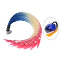 thumbnail image 4 of s , Decoración para el cabello, Decoración punk  B-Azul Beige Rosa Rojo kusrkot cola de caballo peluca de pelo, 4 of 8