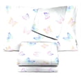thumbnail image 5 of Saturday Park Ombre Butterflies 100% Organic Kids' Cotton Sheet Set, Full, 5 of 8