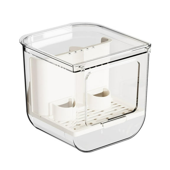 Kuntesetty Automatic Bird Feeder Feeding Food Container for Small Birds Cockatoo Canary