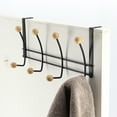 thumbnail image 3 of Over The Door Hook Rack Black Finish with 8 Natural Wooden Ball Ends, 3 of 7
