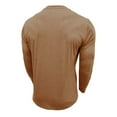 thumbnail image 5 of Long Sleeve Tops for Men Trendy Casual Cotton Soft Henley Tee Shirt Classic Fit Chest Pocket Crewneck Pullover (M, Khaki), 5 of 7