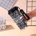 thumbnail image 2 of 17 oz Insulated Stainless Steel Coffee Cup, Leak-Proof Travel Mug with Lid and Carrying Strap, Patterned Reusable Tumbler, 2 of 9