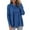 Blue, variant on ATOYSOY Women's Casual Cotton Dressy Shirts Loose Babydolls Tops Pleated Pullover Workout Fashion High Neck Sweatshirts Outwear Long Sleeve Tees Fall Winter Blue L