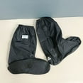 thumbnail image 4 of Fundas para zapatos a prueba de lluvia, botas con cilindro alto y parte inferior gruesa, fundas para zapatos para caminar al aire libre, ciclismo, negro XL, 4 of 10