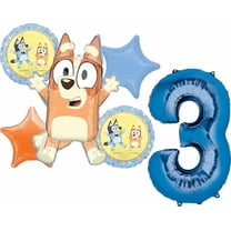 Bingo and Bluey 3rd Birthday Party Supplies Balloon Bouquet Decorations