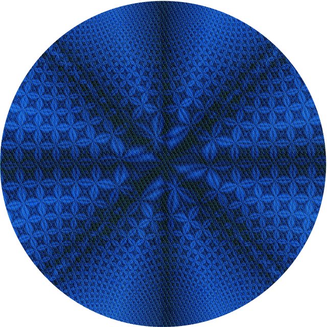 Ahgly Company Tapis d'Intérieur Ronds Transitionnels Bleus Lavables à la Machine, 6 Pieds Rond