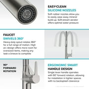 Kraus OlettoTall Modern Single-HandleTouch Kitchen Sink Faucet with Pull Down Sprayer in Spot Free Stainless Steel
