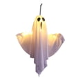 thumbnail image 2 of Decoración fantasma colgante de Halloween Decoración fantasma colgante iluminada que brilla en la oscuridad Blanco, 2 of 9