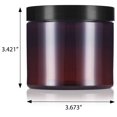 thumbnail image 2 of 16 oz Amber PET Plastic Straight Sided Jar in with Black Foam Lined Lid (12 Pack), 2 of 4