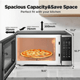 thumbnail image 4 of (Manufacturer Refurbished) Black + Decker 0.9 Cu Ft Microwave Oven Countertop , 6 Auto Menus, 10 Power Levels, Digital Panel, 900W Black (EM9P022DY), 4 of 5