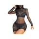 thumbnail image 4 of TRKIYQC Vestidos ajustados para mujer Diseño de malla transparente Mangas largas con protector facial Vestidos de lentejuelas brillantes TRKIYQC moda, 4 of 9