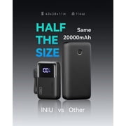 INIU Laptop Power Bank, 25,000mAh Portable Charger with Triple 100W USB-C Ports, Travel Charger for MacBook, iPad, Tablet, Steam Deck, iPhone 17/16 Series, Samsung and More, Black