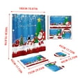 thumbnail image 3 of HomeKingdee 4 Pcs Merry Christmas Shower Curtain Sets with Non-Slip Bathroom Rugs, Lid Toilet Cover, Bath Mat, Shower Curtain Christmas Bathroom Decor, 3 of 4