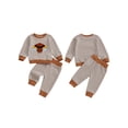thumbnail image 2 of BemeyourBBs Boy Thanksgiving Sets Long Sleeve Turkey Embroidery Striped Tops Pants, 2 of 9