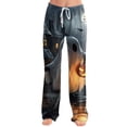 thumbnail image 4 of Trgacdwlo Halloween Pajamas Pants Women Ghost Graphic Spooky Women's Sleep Pants Fall Spooky Season Elastic Waist Pj Pants Women, 4 of 6
