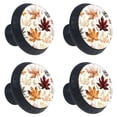 thumbnail image 2 of 4 Pcs Thanksgiving Leaves Knobs for Kitchen Cabinet Cupboard Dresser Bookcase Drawer Pulls Handles Round Home Decor, 2 of 8
