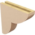thumbnail image 5 of 3"W x 12"D x 12"H Thin Crestline Rough Cedar Woodgrain TimberThane Corbel, Primed Tan, 5 of 6