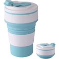 thumbnail image 1 of Collapsible Coffee Cup, Portable Foldable Travel Mug, Durable And Reusable Camping Cup, Silicone Foldable Mug With Lid, 1 of 5