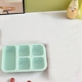 thumbnail image 6 of Bento Lunch Box Set for Meal Prep | Stackable Microwave Dishwasher Safe Food Containers | Thickened Durable Plastic | 5-Compartment Design | Easy-to-Clean | 23.5x15.5x5cm | Green Blue Beige Pink, 6 of 6