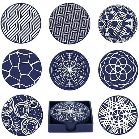 

Drink Coaster Silicone Coaster 8-Piece Set with Bracket