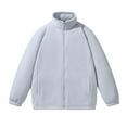 thumbnail image 2 of pstuiky camisas de manga larga para hombre, Camiseta de manga larga de polar para hombre, de color liso, con cuello alto para exteriores, informal, de manga larga y cuello alto para hombre. xxxl, 2 of 3
