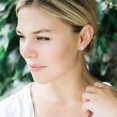 thumbnail image 2 of YAMI 6-6.5mm Freshwater Cultured White Pearl Stud Earrings, 925 Sterling Silver Gift for Women, 2 of 11