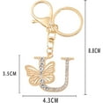 thumbnail image 2 of Keychain for Women Purse Charms for Handbags Crystal Alphabet Initial Letter Pendant with Key Ring, 2 of 2