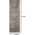thumbnail image 2 of Amber Lewis x Loloi Billie Collection BIL-02 Ocean/Brick 2'6" x 7'6" Runner, 2 of 8