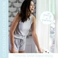 thumbnail image 3 of Hello Mello CuddleBlend Lounge Tank Top Relaxed Fit Pajama Top, Gray Medium (Women's), 3 of 9