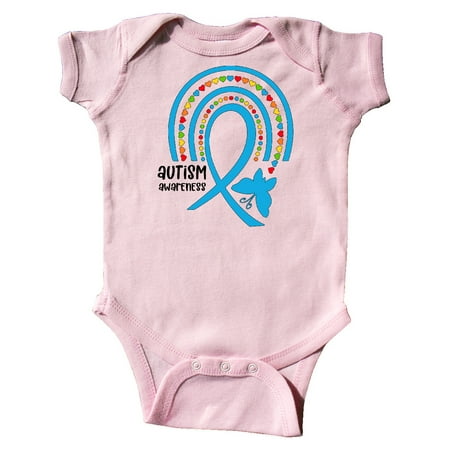 

Inktastic Autism Awareness Ribbon Rainbow and Butterfly Gift Baby Boy or Baby Girl Bodysuit