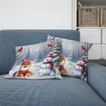 thumbnail image 2 of Hello Winter Pomeranian Football Snowman Welcome Snowy Morning Pillow Cushion Double Sided Pom Dog Lover Gifts Throw Pillow - 01012, 2 of 4