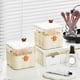 thumbnail image 4 of Caja Organizadora de Almacenamiento de Cosméticos | Unidad de cajones de maquillaje de escritorio de gran capacidad | Organizador de tocador de plástico transparente con tapa abatible impermeable, 4 of 6