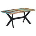 thumbnail image 1 of vidaXL Dining Table 160x80x75 cm Solid Reclaimed Wood, 1 of 5