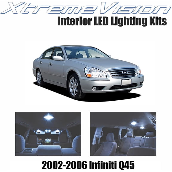 Xtremevision Interior LED for Infiniti Q45 2002-2006 8 Pieces Cool White Interior LED Kit   Installation Tool