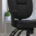thumbnail image 4 of Flash Furniture Caroline Mid-Back Black LeatherSoft Multifunction Swivel Ergonomic Task Office Chair with Pillow Top Cushioning and Arms, 4 of 9