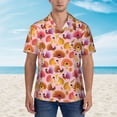 thumbnail image 2 of Fotbe Happy Thanksgiving Turkey Camisa Hawaiana para Hombre Unisex – Camisa Casual de Verano con Botones de Manga Corta de Algodón y Lino,Medium, 2 of 7