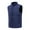 #193-Dark Blue, variant on Handshe Men's Casual Vest, Solid Color with Stand Collar, Lightweight Loose Fit with Pockets for Daily Wear