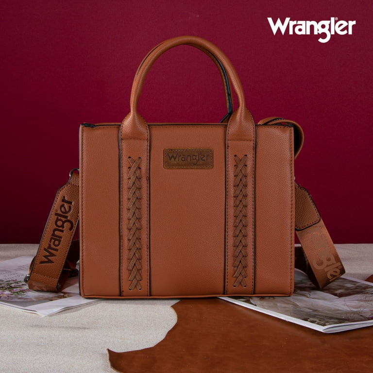 Montana West Wrangler Medium Tote Bag for Women Designer Satchel Handbags Top Handle Purses with Strap Women s Black