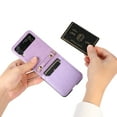 thumbnail image 2 of TECH CIRCLE Galaxy Z Flip 4 Case, Z Flip 4 Wallet Case, PU Leather Carrying Shoulder Strap Cards Holder Wallet Cover Shockproof Protective Wallet Case for Samsung Galaxy Z Flip 4 2022 - Purple, 2 of 6