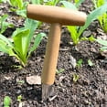 thumbnail image 1 of HEATSHAKING Horticultural Hole Puncher T-Handle Soil Digger Wood 1Set Gardening Tools for, 1 of 7