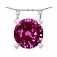 thumbnail image 2 of Star K� Round 7mm Simulated Pink Tourmaline Stackable Mothers Hearts Pendant, 2 of 9