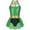Green, variant on YONGHS Girls Shiny Sequins Christmas Party Leotard Dress Gymnastics Ballet Dance Costume Green 16