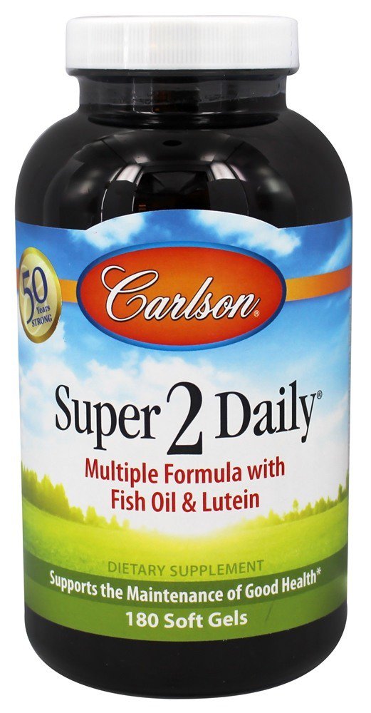 Carlson Labs Super 2 Daily Multiple Formula With Fish Oil & Lutein