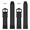 thumbnail image 4 of Fluororubber Watch Band,22mm Quick Release Watch Strap for Men and Women,Black with Black Buckle, 4 of 7