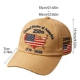 thumbnail image 2 of 250th Anniversary Baseball Cap–1776–2026 Patriotic Baseball Cap Adjustable Leisure Sunshade Baseball Cap, 2 of 4