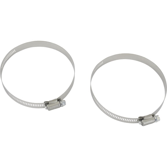Speedway Motors Stainless Steel Hose Clamps Pair for 2.5″ to 4″ Hose Diameter, Worm Gear Adjustable Band Clamps, Universal Auto and Mechanical Fitment