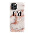 thumbnail image 1 of Personalised Grey x Rose Gold Marble Initials iPhone 13 Pro Max Case,iPhone 16 Pro Max, 1 of 3
