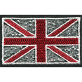 thumbnail image 2 of Men's UK UNION JACK PATCH Twill Shirt with Pocket, Large White, 2 of 2