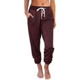 thumbnail image 1 of Pantalones deportivos AUTOMET para mujer, pijama lounge, color rojo vino, XXL, 1 of 6